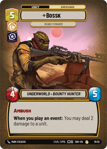 Bossk - Deadly Stalker (Weekly Play Promo) (15/20) [Spark of Rebellion Promos]