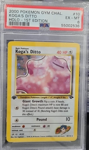 Vintage Japanese Holo Pokemon Card Ditto no.132 Gym Heroes Set